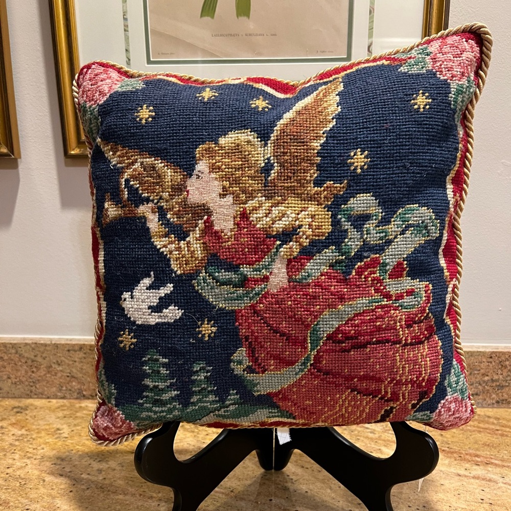 Holiday Angel Tapestry Pillow